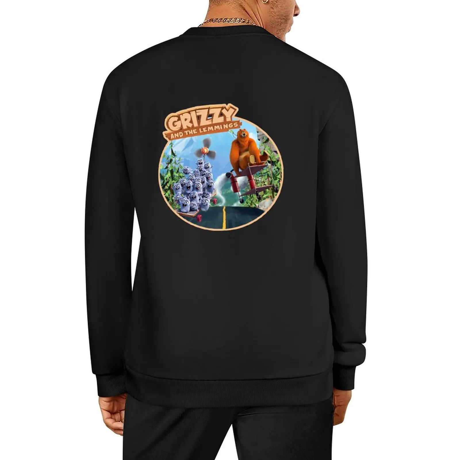 

grizzy and the lemmings Pullover aesthetic clothing graphic t shirts men tracksuit japanese style hoody