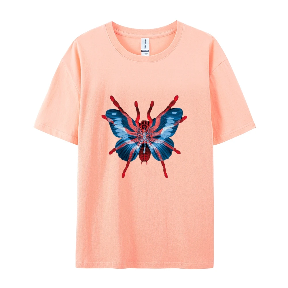 Spider butterfly Print, Short T-shirt,Short sleeve,100% cotton,Girls,Holiday wear,Casual wear,Y2K,Women T-shirt,blusa mujer