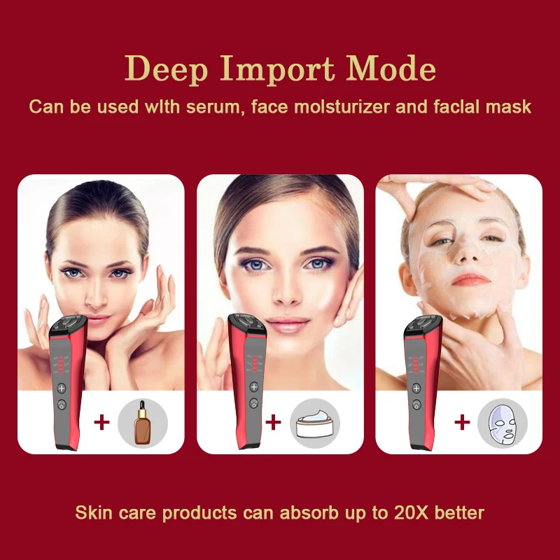 家庭用美容EMS機器 6 in 1 フェイスリフティングデバイス EMS 若返りフェイスマッサージャー 光子光療法