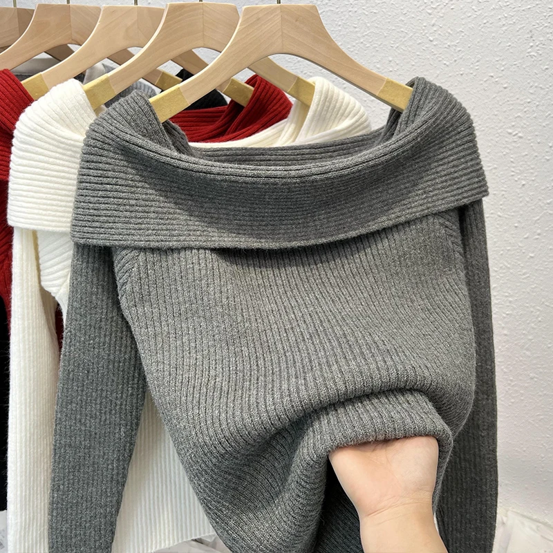 Элегантный женский вязаный сви – обзор и цена Ribbed Knit Sweater