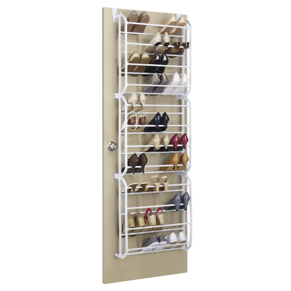 

Whitmor 12-Tier 36 Pair Over-the-Door Shoe Rack - Resin -White