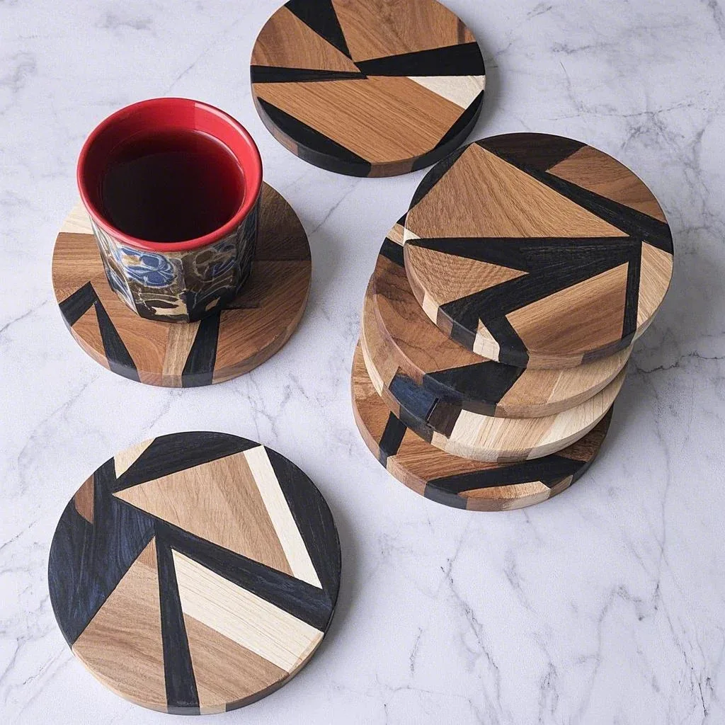 Drink Coaster Cup Table Office Mug Place Mat Pad, Anti-slip and Heat-insulating Bar Restaurant Desk Decoration