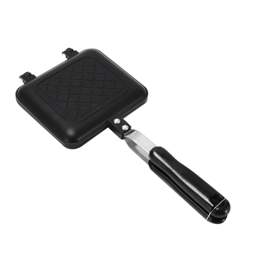 

Grilled Sandwich Panini Maker Bread Toast Breakfast Machine Hot Sandwich Pan Nonstick Aluminum Flip Pan Kitchen Tool