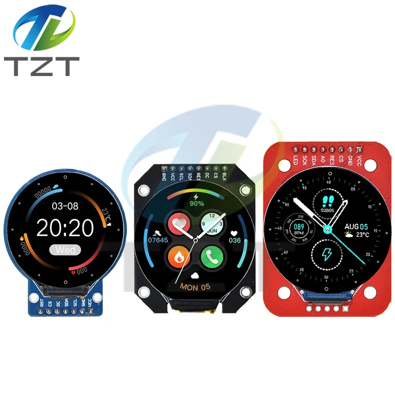 1/3pcs TFT Display 1.28 Inch TFT LCD Display Module Round RGB 240*240 GC9A01 Driver 4 Wire SPI Interface 240x240 PCB For Arduino