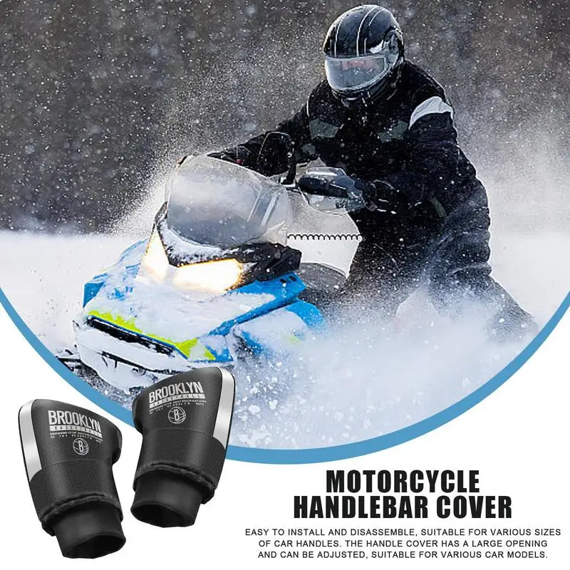 Snowmobile Handlebar Muffs Windproof Snowmobile Gloves Waterproof Handlebar Mitts Motorcycle Gloves Winter Thermal Gloves E-Bike