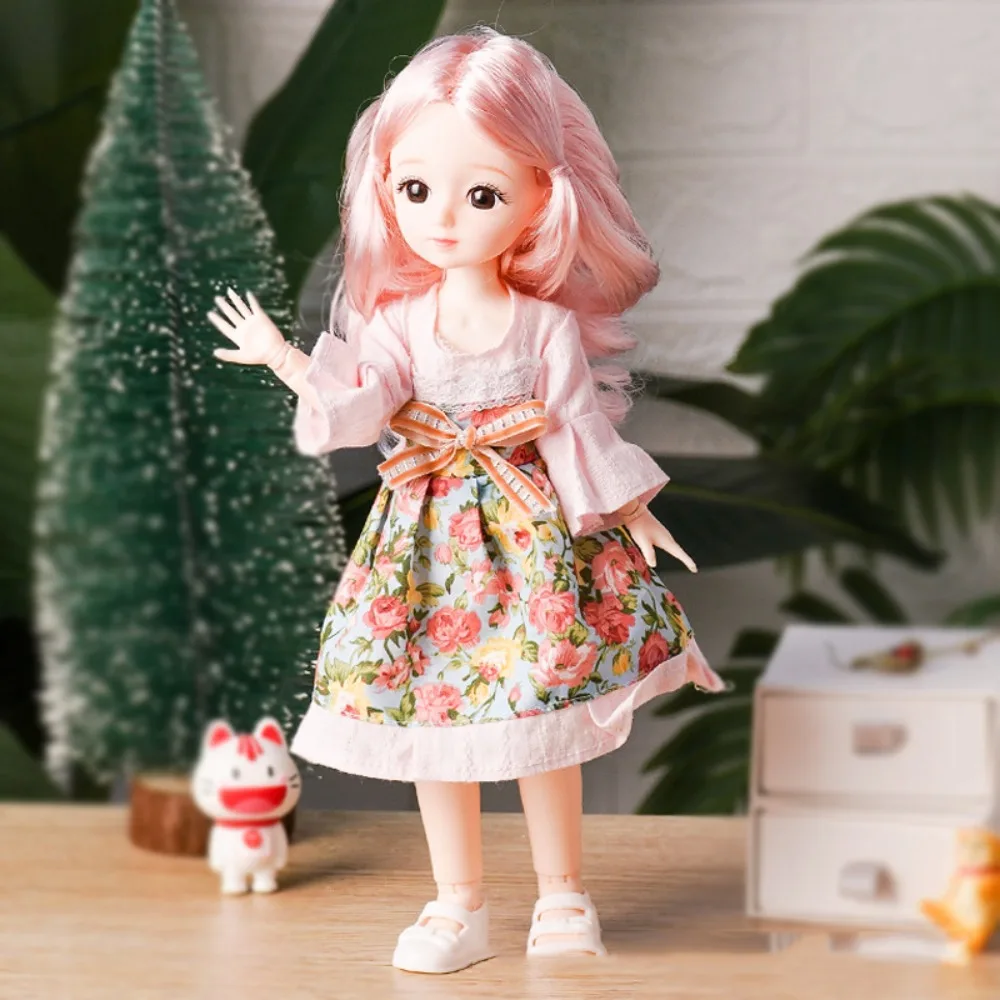 

1/6 SD 30cm Bjd Doll with Clothes Long Hair with Wig Make Up Princess Dress Up BJD Dolls Ball Jointed Attractive Eyes