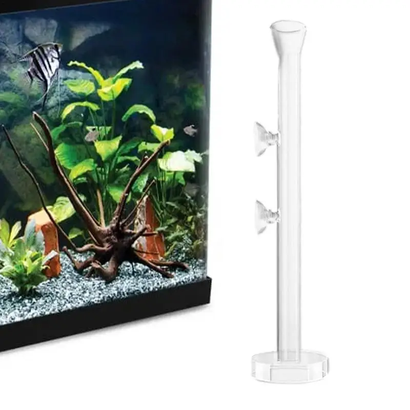 Glass Aquarium Feeder Tube Transparent Fish Tank Shrimp Snail Food Feeder Feeding Tube Shrimp Feeders Aquarium Accessories