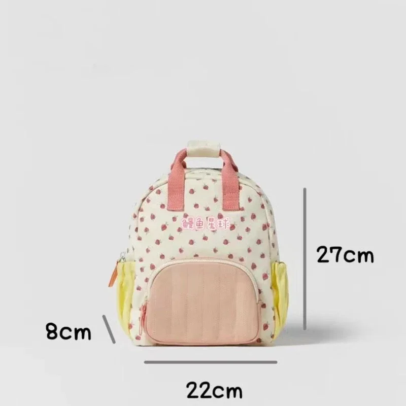 Embroidery Name Strawbreey Girls School Backpack Schoolbag Laptop Bookbag Insulated Lunch Tote Bag Purse Teens Boys Kids