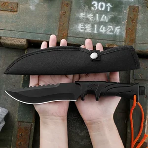 Camping and hunting knife with sheath, fixed blade, straight knives, Tactical Bowie Knife, Full Tang 6 Main Sales Bowie - №6
