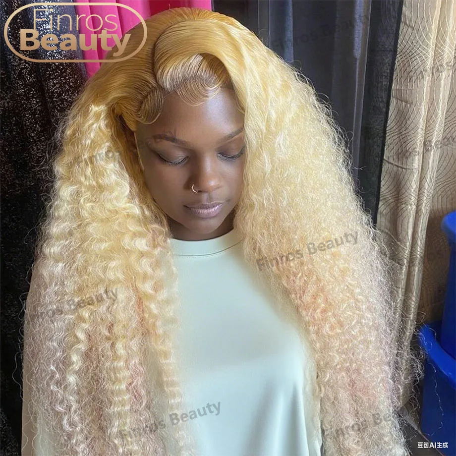 

613 Blonde Lace Front Human Hair Wig 30 38 Inch Deep Wave HD Lace Frontal Wig 13x4 13x6 Colored Curly Wigs On Clearance Sale