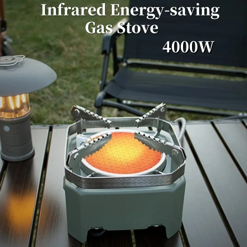 Strong Fire Gas Furance Windproof Energy-saving Infrared Tea Boiling Gas Split Type Card Burner Head Outdoor Camping Gas Stove