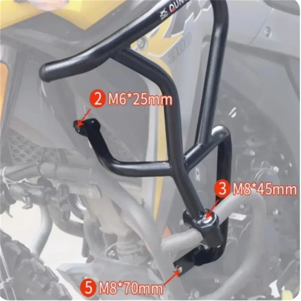 قطع غيار الدراجات النارية شريط تحطم المحرك واقي مصد السيارة تحطم بار حامي الإطار حماية ل Loncin Voge 300 رالي 300 GY 300GY
