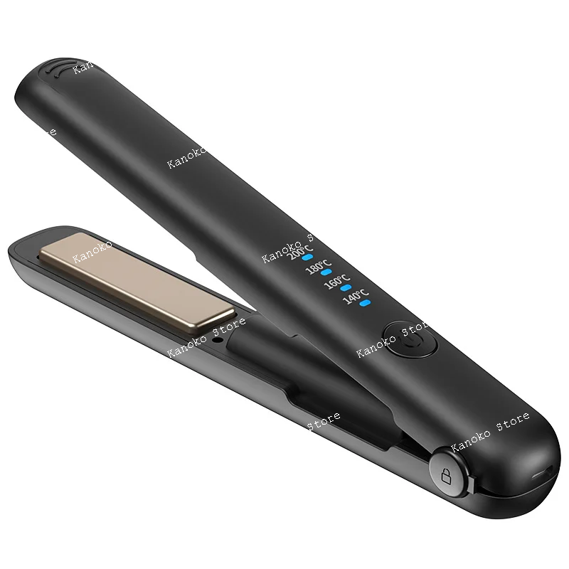 مكواة تجعيد لاسلكية، مكواة تجعيد USB مزدوجة الاستخدام، مشبك صغير محمول، مكواة فرد الشعر