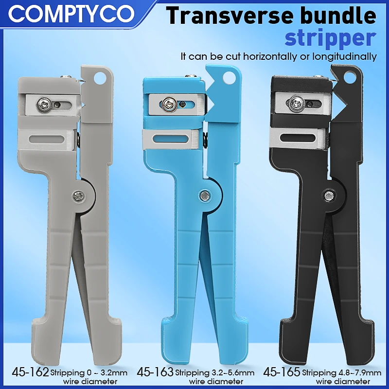 

COMPTYCO 45-162 45-163 45-165 Fiber Optic Stripper Coaxial Cable Stripper Optical Fiber Cable Slitter Wire Stripper Tool