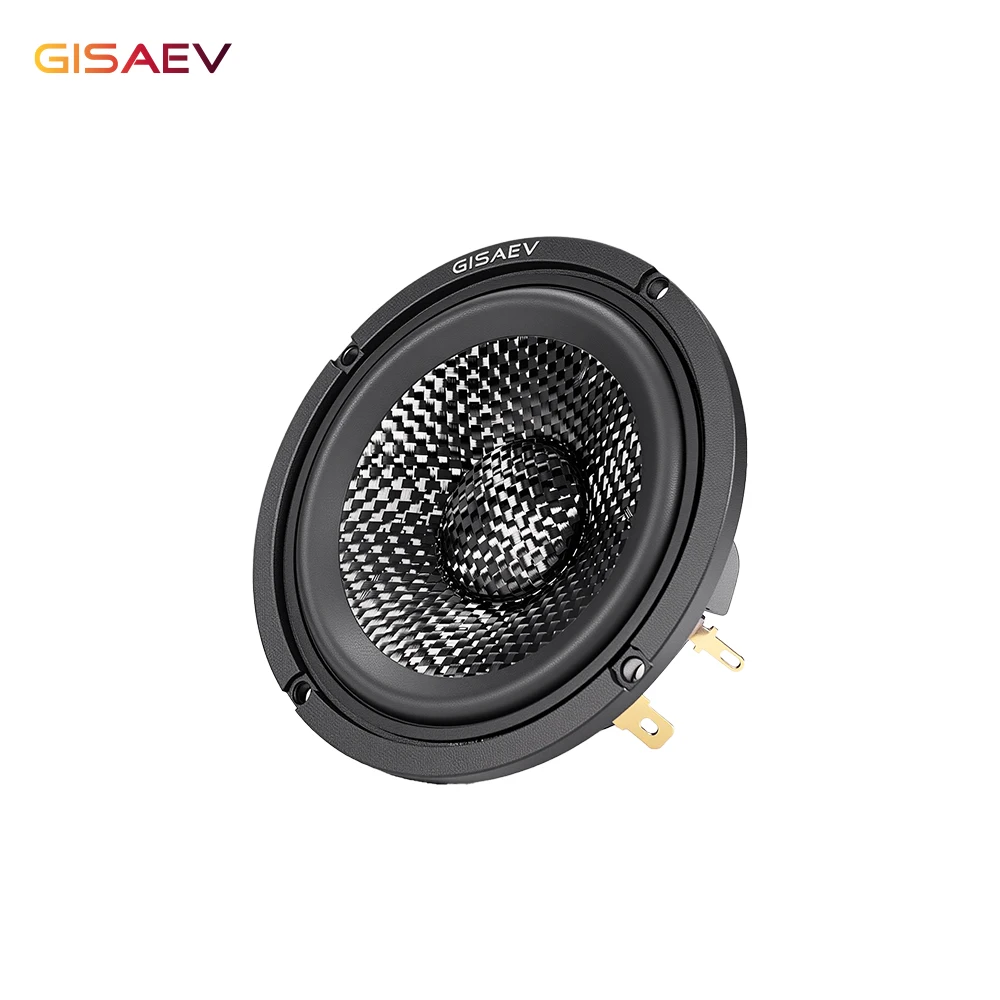 2Pcs 3.5 Inch High-Quality Carbon Fiber Cone Car Midrange Speaker HiFi Sound Reduce Distortion Audio Upgrade