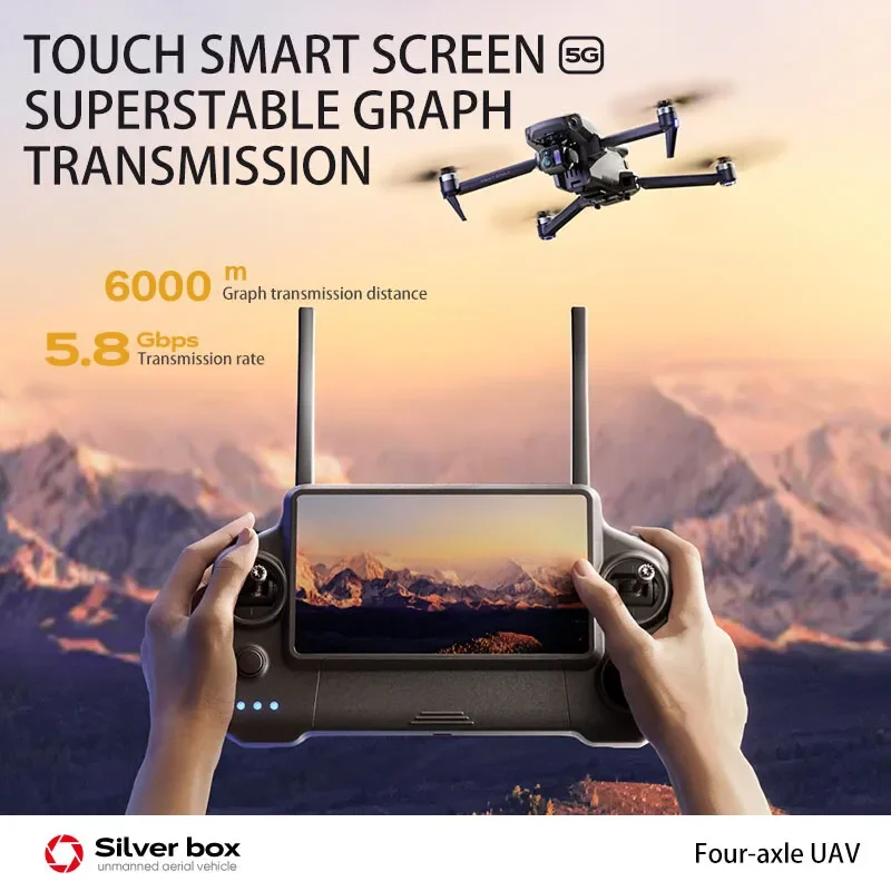 P7 Drone GPS WIFI FPV 6KM 3-axis Gimbal 4K Dual Camera 360° Obstacle Avoidance Quadcopter with 2 Batteries