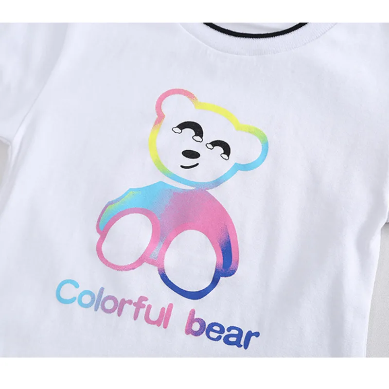 T-shirt à manches courtes pour enfants, vêtements d'été pour bébés garçons et filles, dessin animé, costume décontracté pour tout-petits, tenues pour bébés, vêtements de sport pour enfants, nouveau