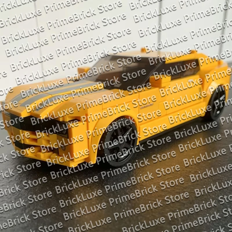 QWERT Speed Racing Car Model MOC Building Bricks American Muscle Car Modular Technology Children Holiday Gifts Assemble Toy Suit