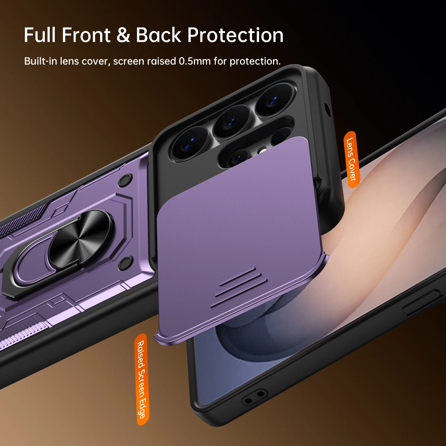 Stoßfeste magnetische Schutzhülle mit Kameraständer und Schiebe-Kameraschutz für Samsung Galaxy A17 A26 A36 A56 A37 A57 A27 S26 Plus Ultra – Detail 6