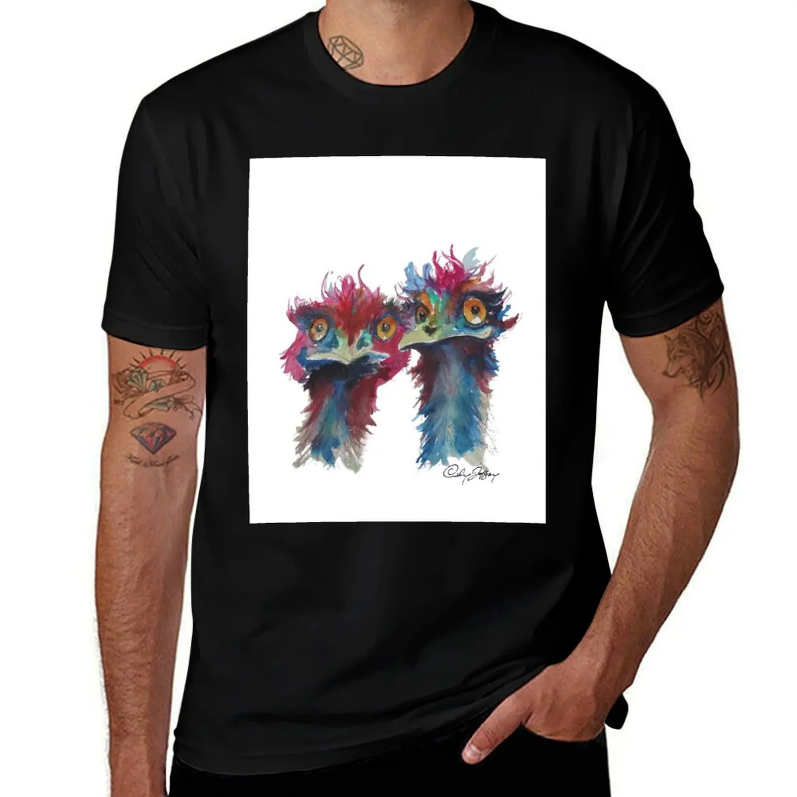 

Harriet & Gertrude' Australian Emus T-Shirt tees customizeds blue archive cheap stuff mens graphic t-shirts big and tall