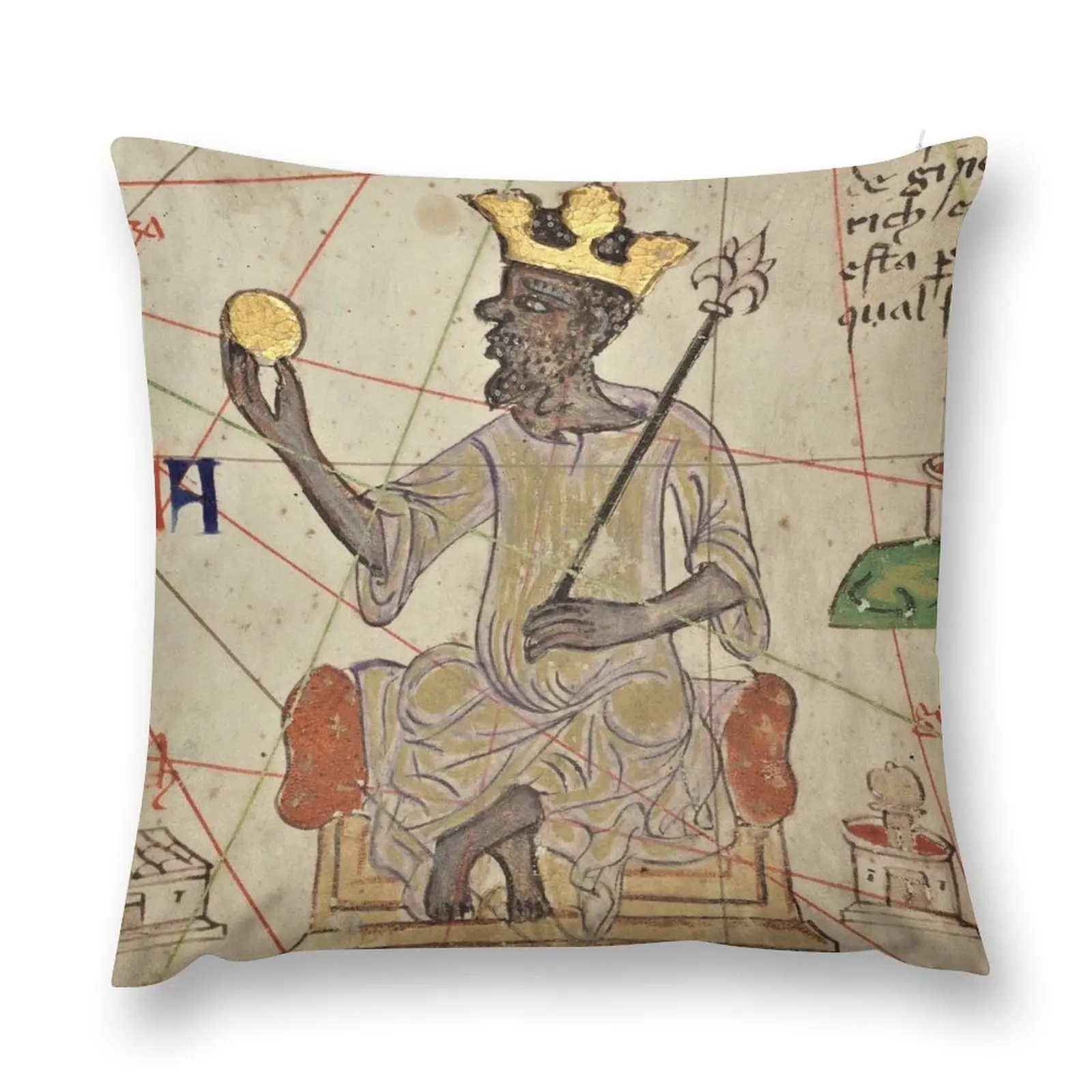 Mansa Musa Throw Pillow Luxury Sofa Cushions Pillowcase Cushion Bed pillowcases Throw Pillow pillow