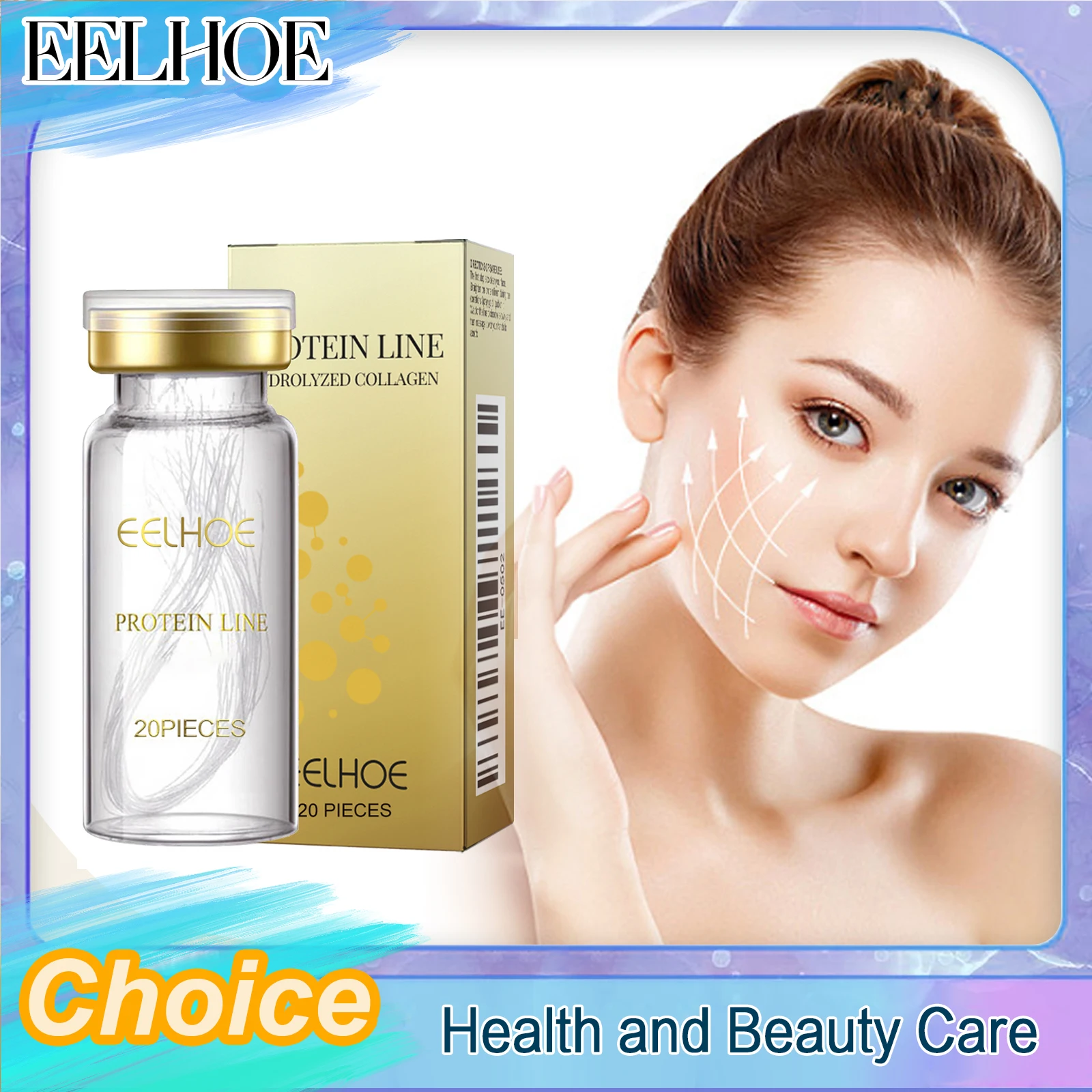 Eelhoe Protein Lifting Line Hydrates Diminishes Fine Lines Wrinkles Facial Lifts Firms Skin Delicates Skin Mild Non-Irritating