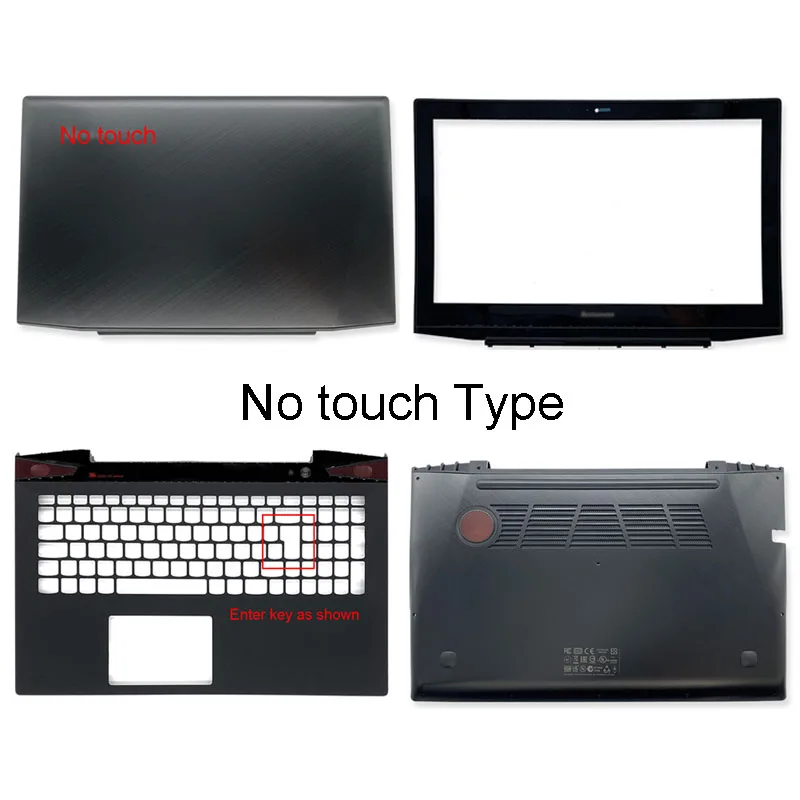 New For Lenovo Y50-70 Y50 Non Touch AM14R000400 Laptop Back Cover Front Bezel Palmrest Bottom Case A B C D Cover Black