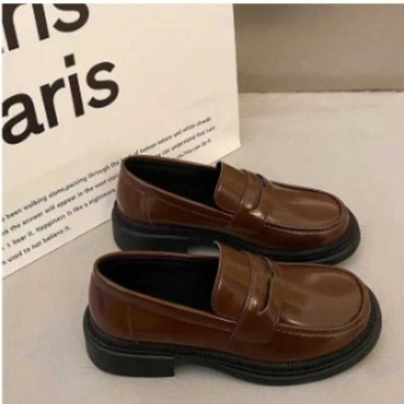 Spring Loafers Women Japanese School Students JK Uniform Shoes Round Toe Women Girls Retro Round Toe Lolita Cosplay Shoes view 3