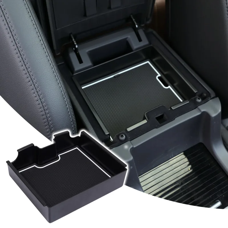 Auto-Armlehnen-Aufbewahrungsbox Mittelkonsolen-Organizer für Land Rover Discovery Sport 2015-2018 Schwarzes ABS Innenraum-Zubehör