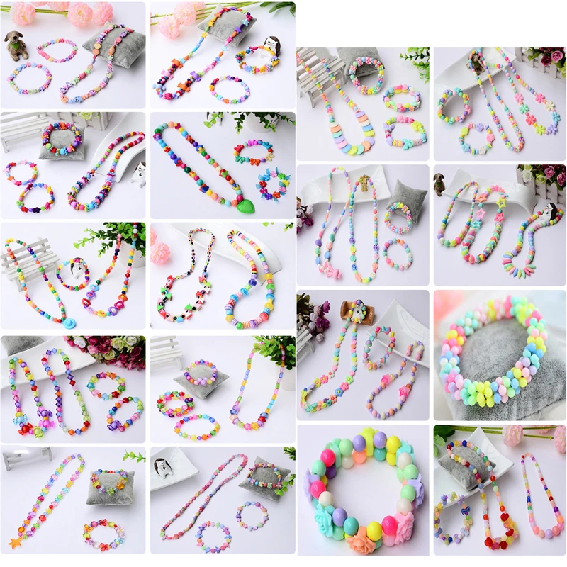 Kit for Make Bracelets Beads Toys for Children DIY 24 Grid Handmade Making Puzzles Beads for Girls Kit Girls Toys for 3 5 7 9 11