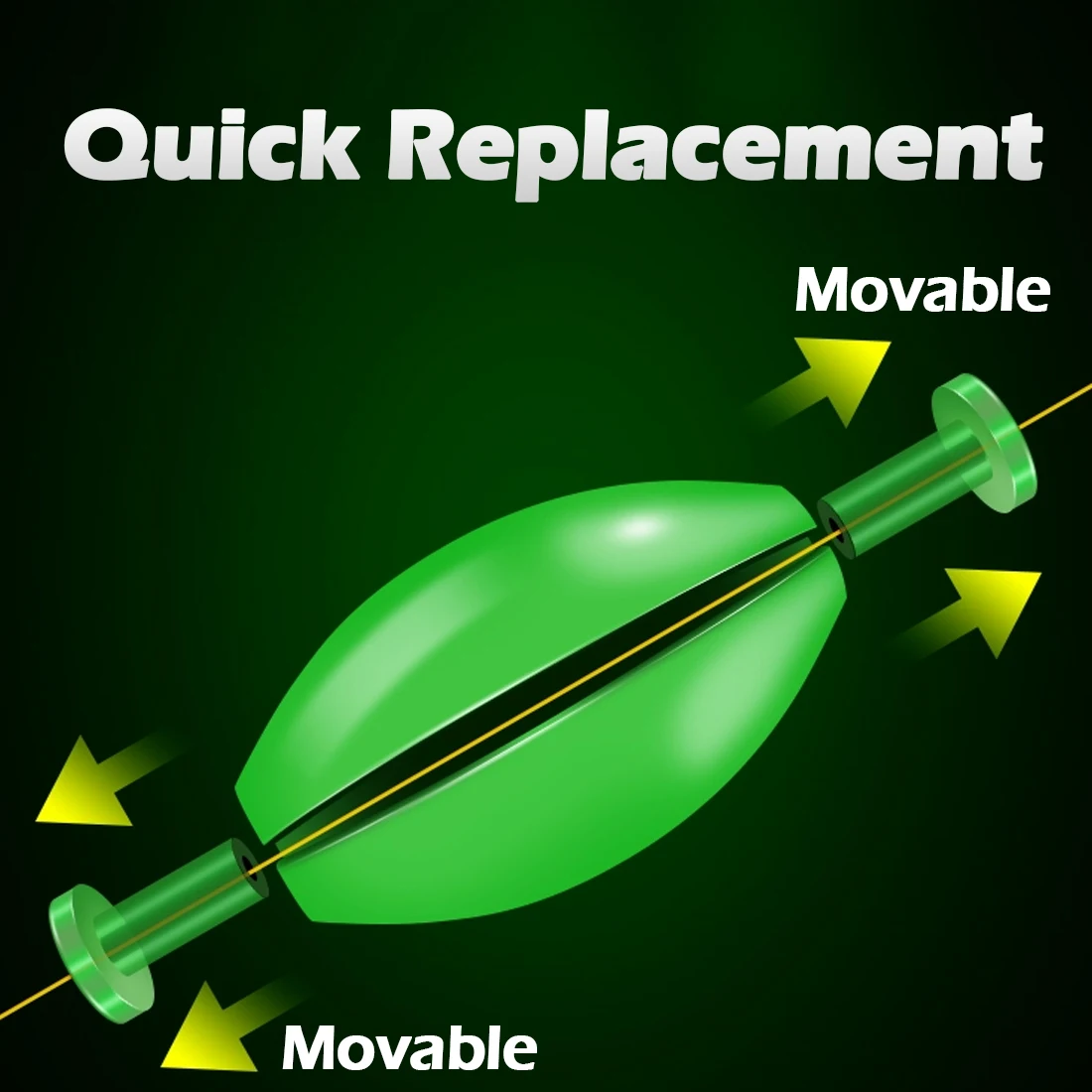 FishTrip 10 قطع من غطاسات قبضة مطاطية لصيد الأسماك وملحقات طرفية الوزن