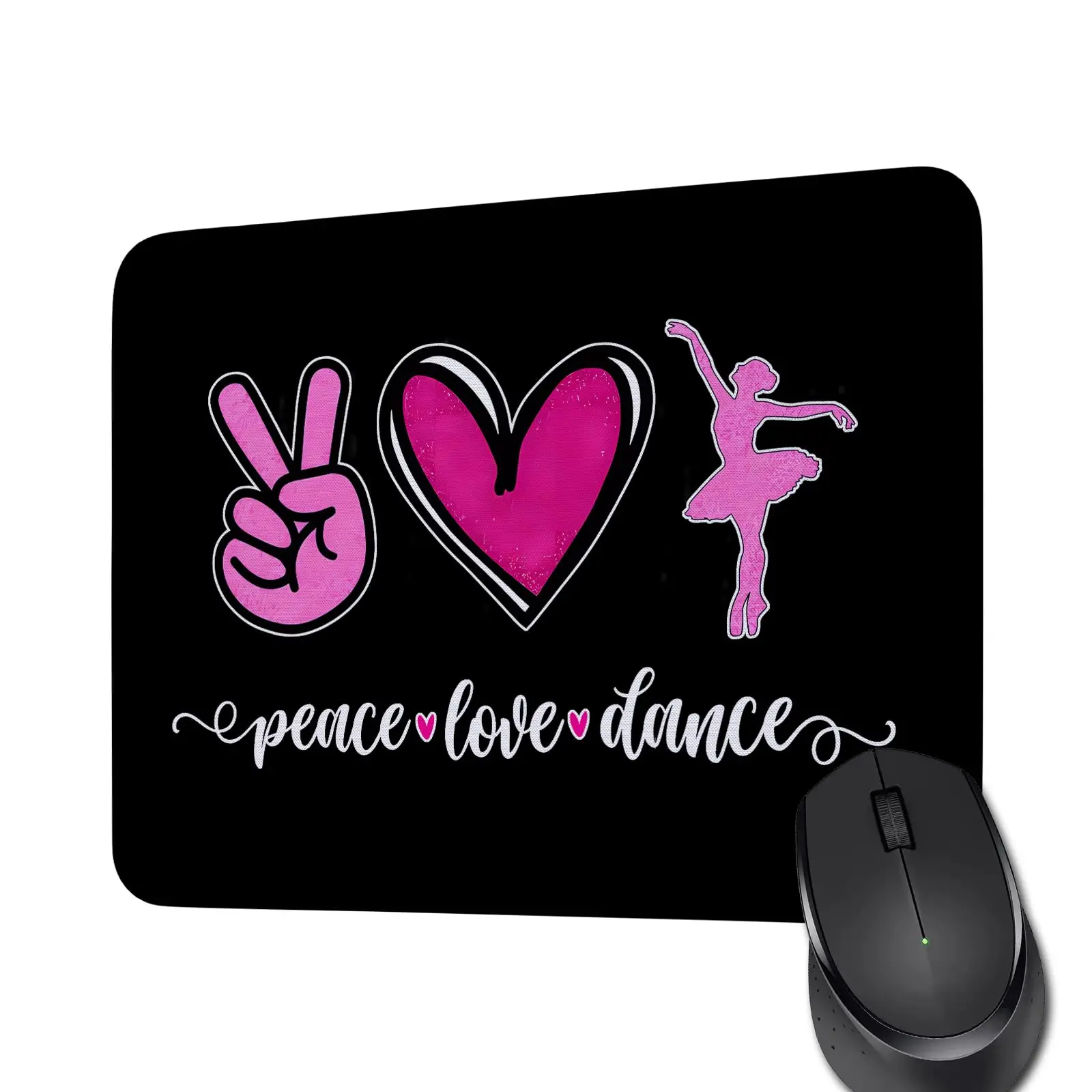 Heißverkauftes, von Peace Love inspiriertes Geschenk, Cartoon-Liebhaber-Geschenk, bequemes Gaming-Mauspad, Mauspad, Tastaturmatten, Schreibtischunterlage, 22 x 18 cm