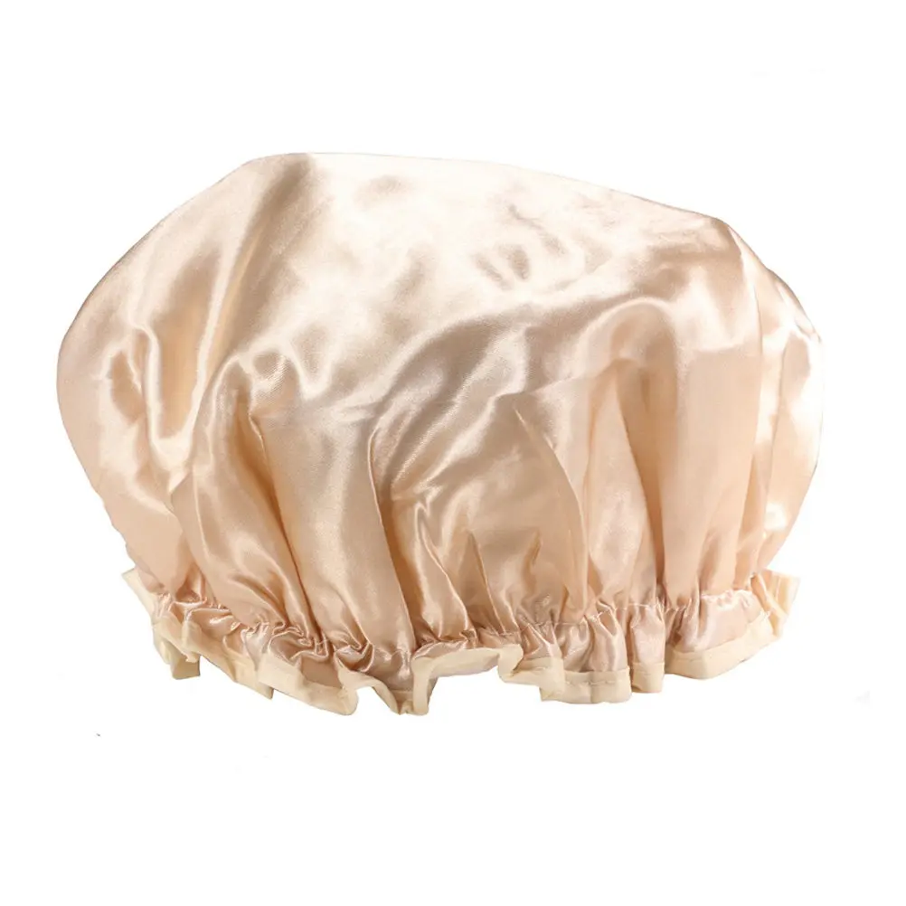 

Набор из 3 водонепроницаемых шапочек для душа: премиум-материал, двойной слой, прочные, практичные для душа, спа-процедур и макияжа