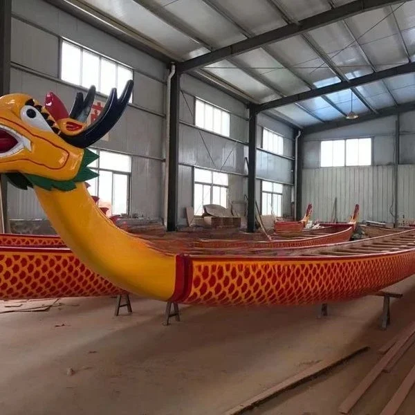 

Traditional Dragon Boat Festival solid wood fiberglass dragon boat competition international standard competition