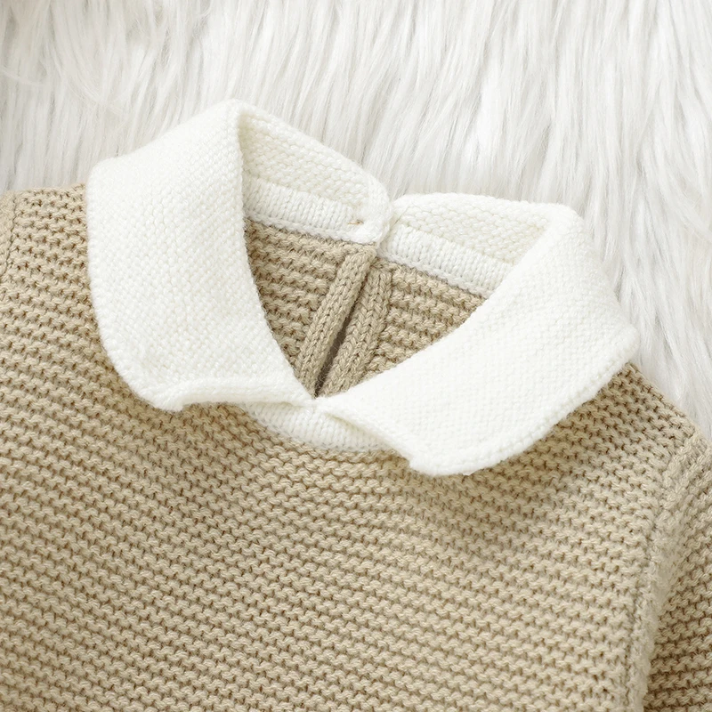 Autumn Baby Clothes Sets Knit Infant Boy Girl Sweater Long Sleeve+Romper Sleeveless Newborn Kid Pullover+Jumpsuit Foot Wrap 0-9M