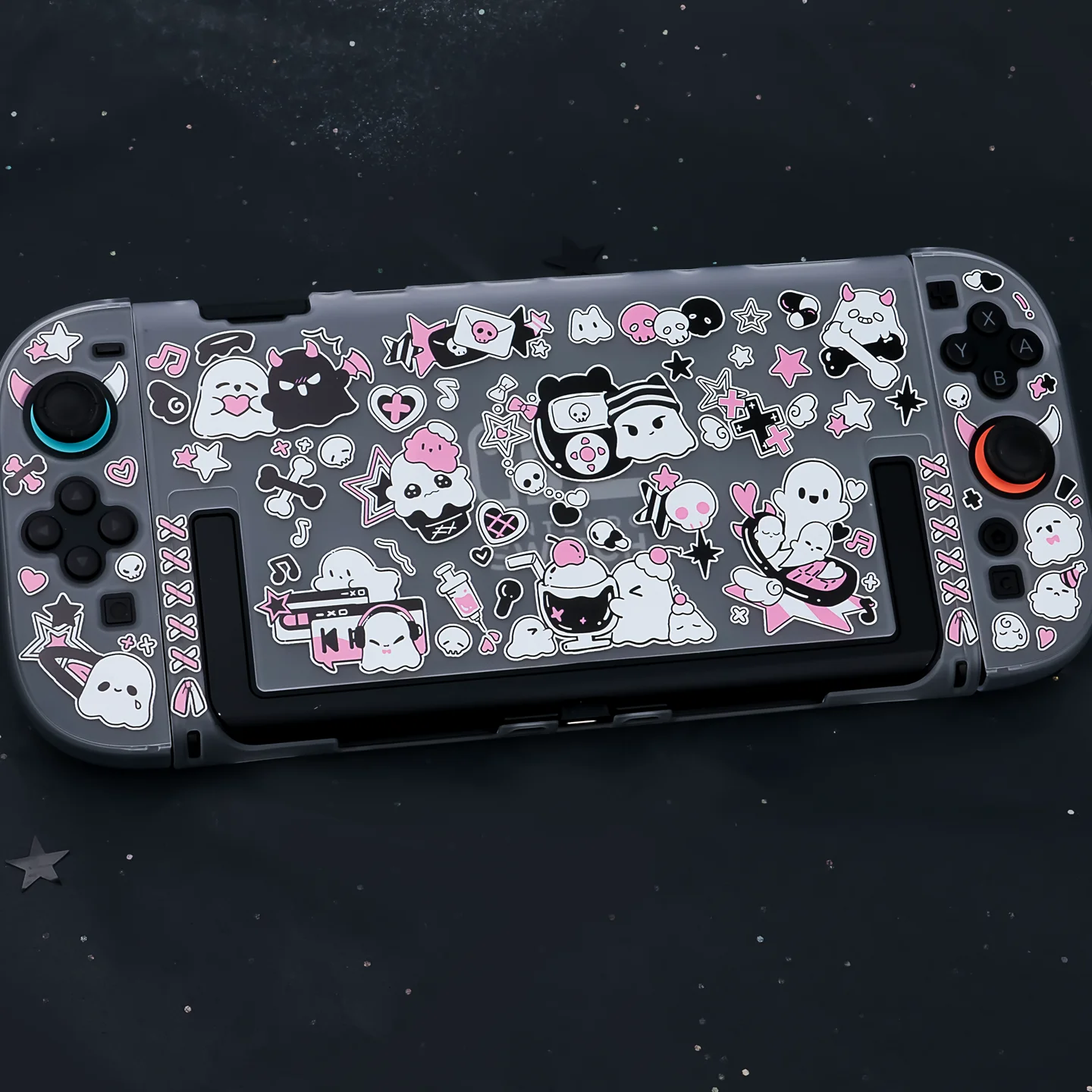 For Nintendo Switch 2 Consoles Joy-Con Game Console Cases Kawaii Cute Ghost Switch 2 Semi-Transparent Hard Protective Case