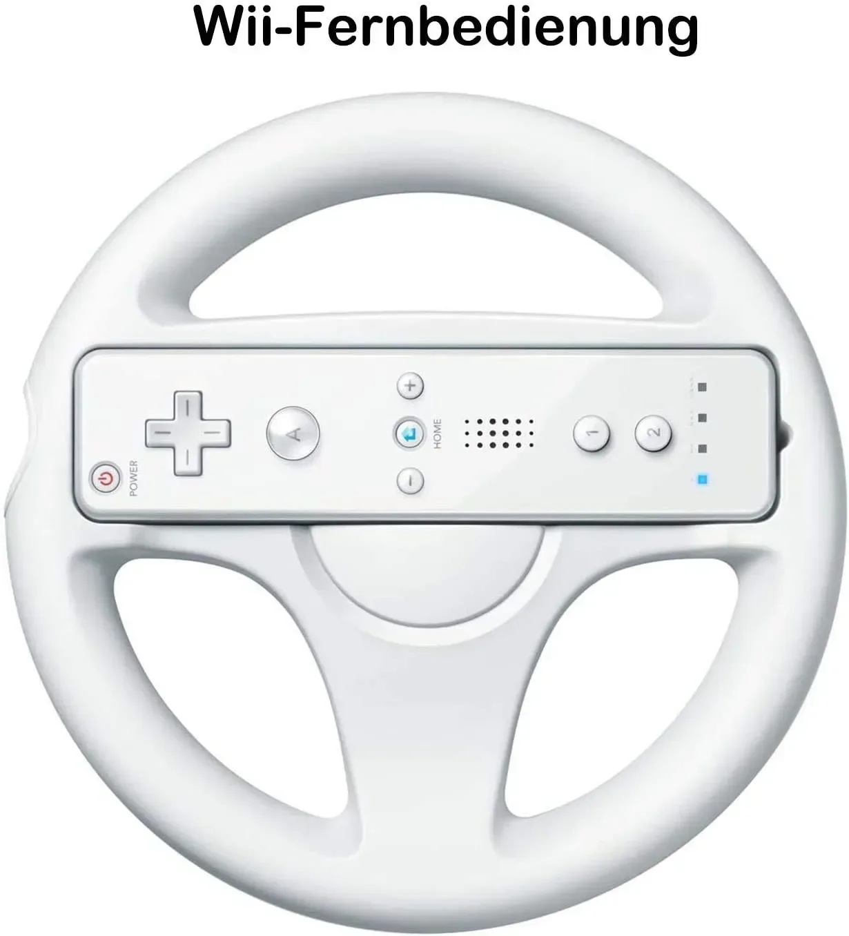 Remote Game Steering Racing Wheel for Nintendo Wii White Game Controller Remote Control Accessories Compatible with Mario Kart