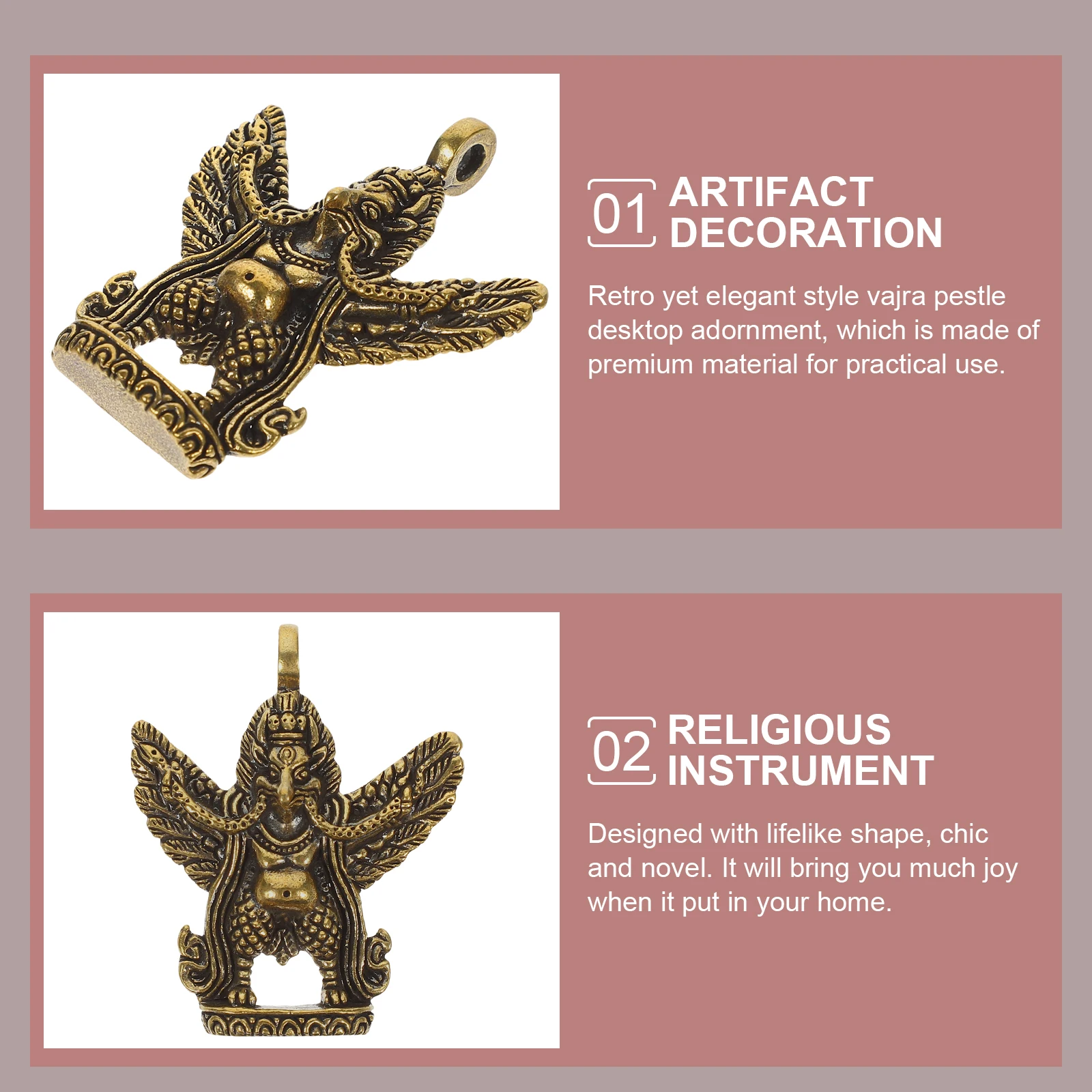 Брелок Dapeng Vajra, подвески, ожерелье, подвески в стиле ретро, латунные поделки, буддийские украшения с товкачиком, буддийские подвески с товкачиком