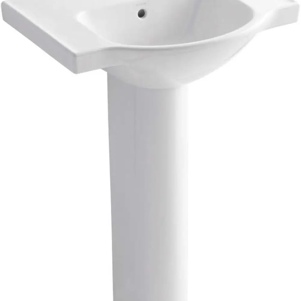 

5266-4-0 Раковина для ванной комнаты Veer на подставке 24 дюйма с центральными отверстиями для смесителя 4 дюйма