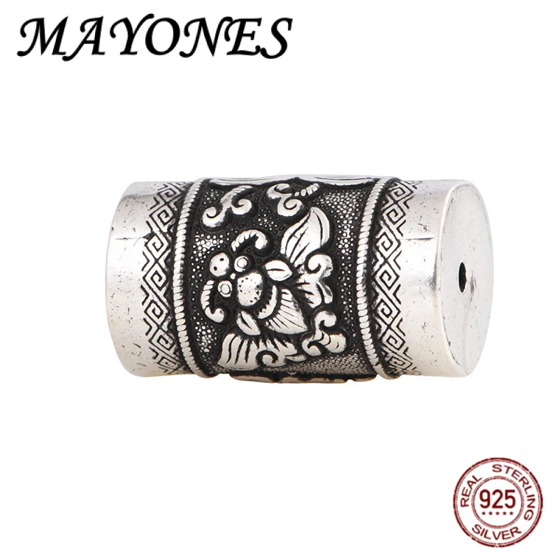 

НОВЫЙ 990-футовый серебряный браслет-бабочка с благоприятным ведром и бусинами, универсальный браслет «сделай сам», с серебряными аксессуарами