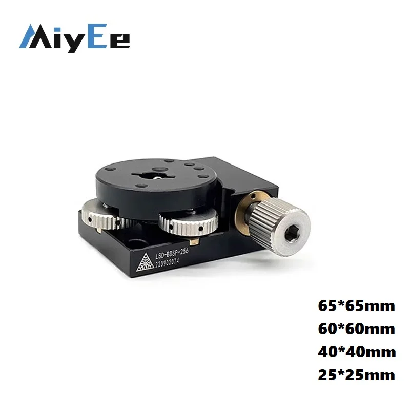 

Three Axis Manual Rotation Stage Displacement Platform Supports Fine Adjustment 65*65mm/60*60mm /40*40mm /25*25mm