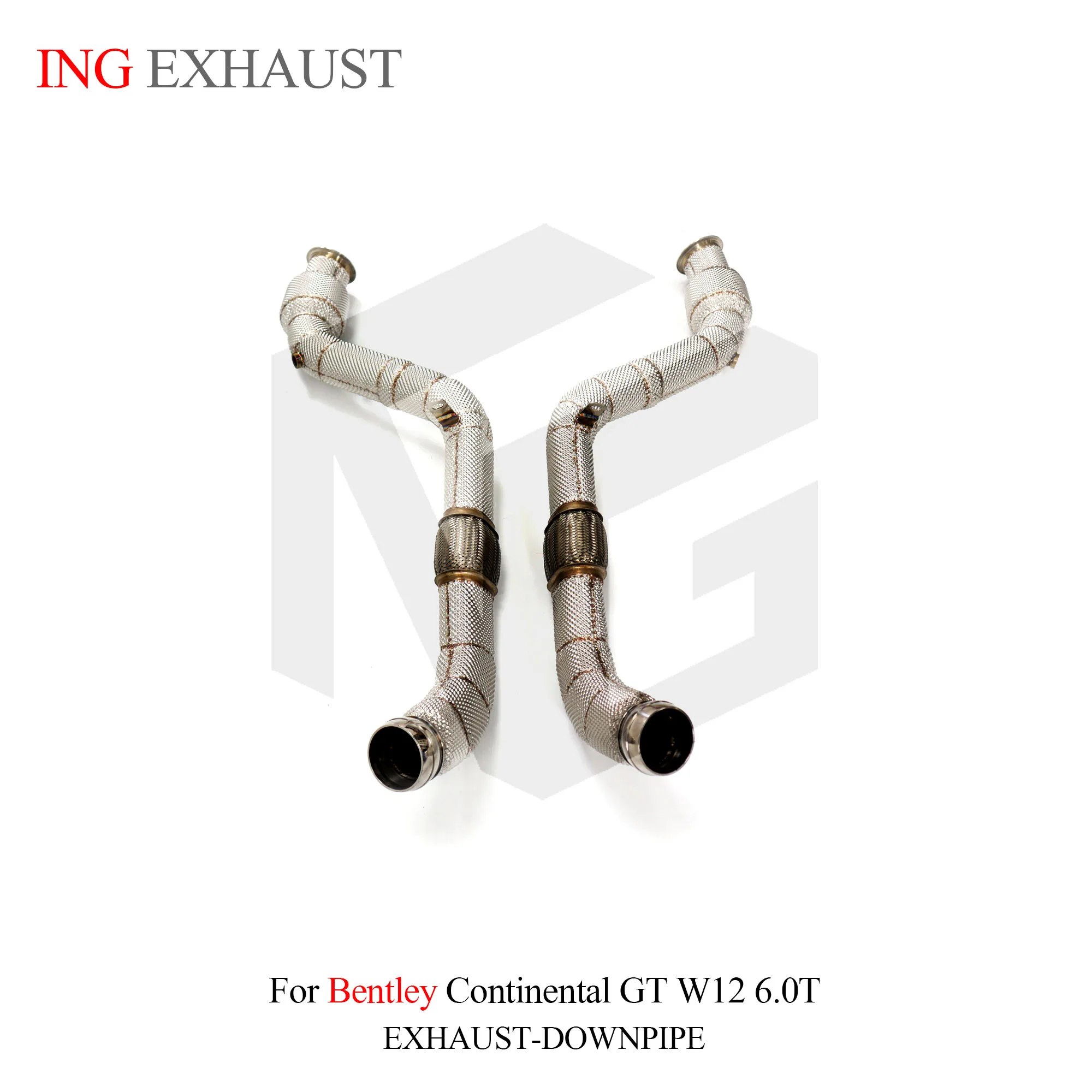 

ING Catalytic Stainless Steel 304 Downpipe Exhaust for Bentley Continental GT W12 6.0T System Air Flow Nozzler Performance