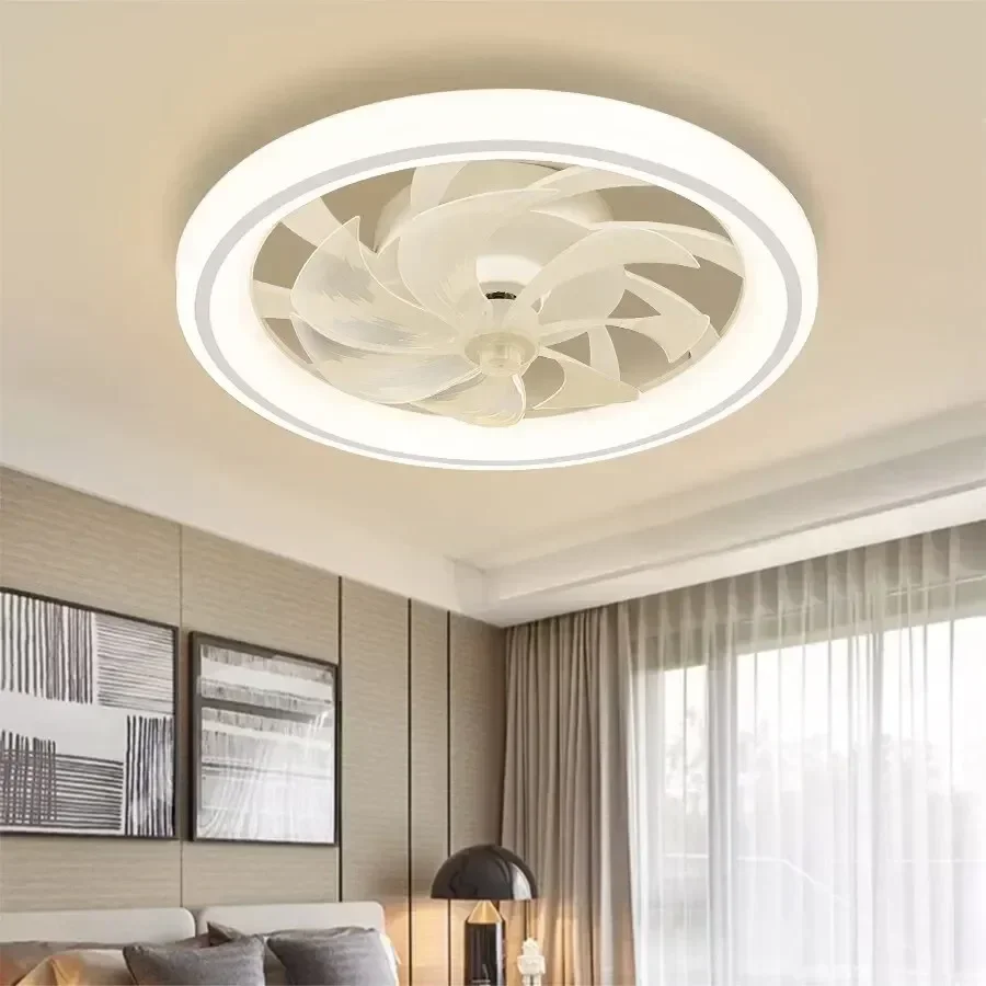 LED Ultra-thin Ceiling Light with Fan, Remote Control, Indoor Lighting, Suitable for Living Room, Bedroom, Bedroom Fan Lights