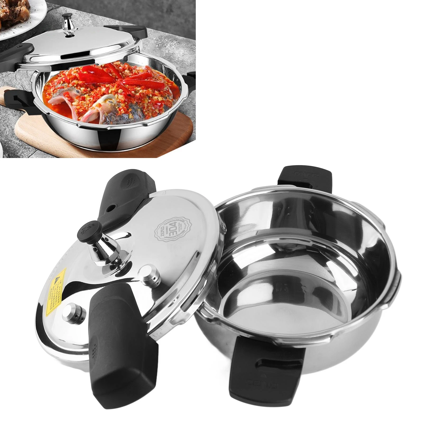 

1.8L Pressure Cooker Cooking Various Foods Versatile Healthy Mini Pressure Cooker for Pressed Oysters for Induction Cooker