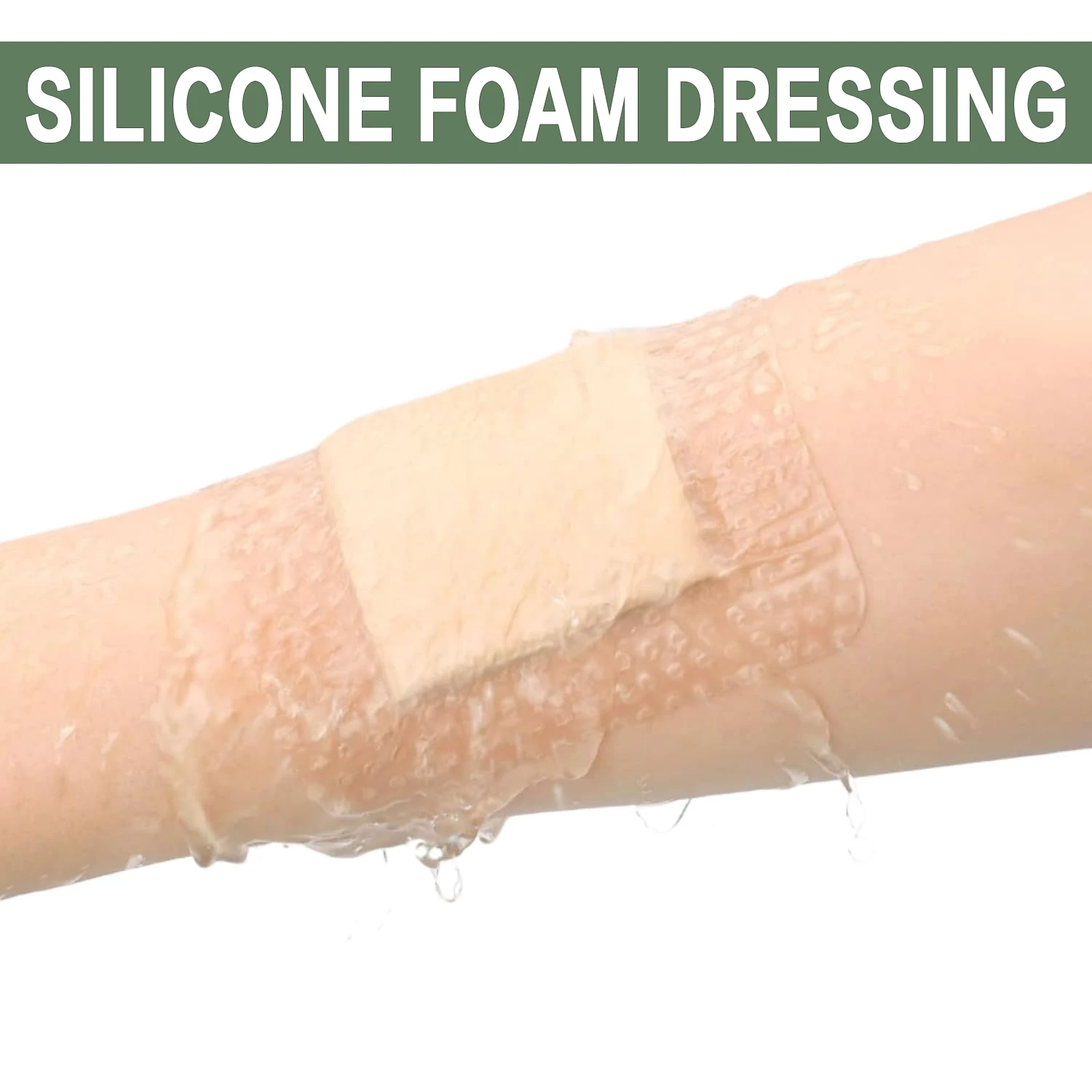 1-5pcs Silicone Foam Dressing Gentle Border Waterproof Banda