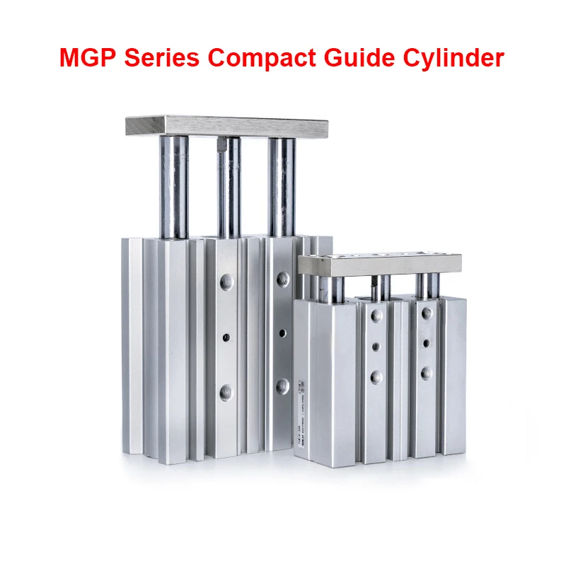 MGPM Series Compact Guide Cylinder Three Shaft Double Acting Bore size 12/16/20/.../100 mm Standard stroke 10/20/25/.../300 mm