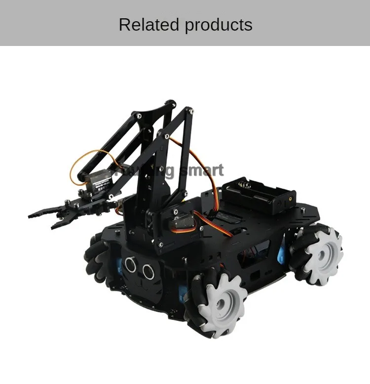 20Kg carico 4 pz ruota Omni 65mm ruota Mecanum 4/5/6mm accoppiamento ruota AGV per Arduino Raspberry Pi Robot auto parte fai da te piattaforma ROS