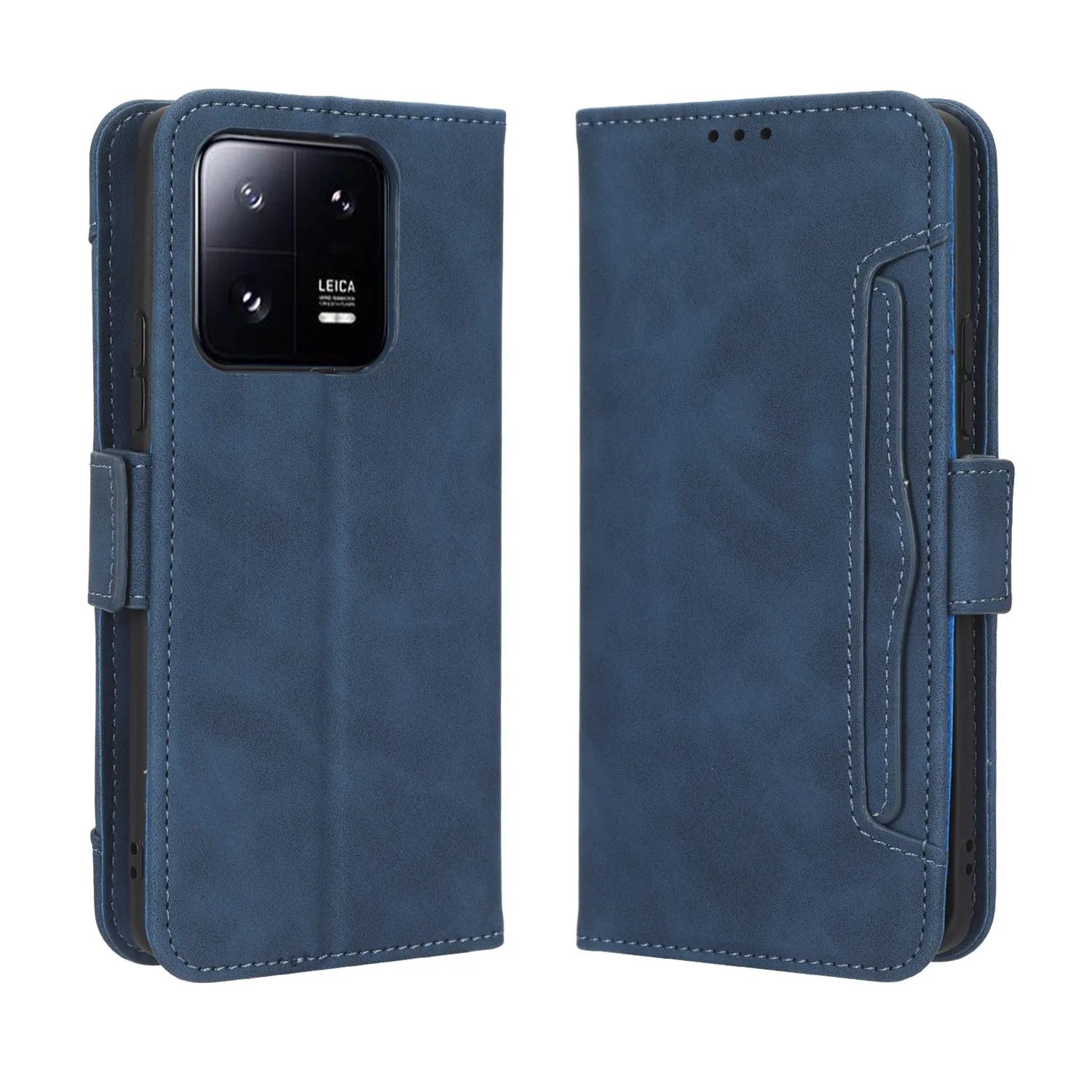 Funda de cuero con tapa para Xiaomi 13 Pro 2210132 G 2210132 C Tipo separado Botón magnético Muchos ranuras para tarjetas Cartera Funda para teléfono a prueba de golpes