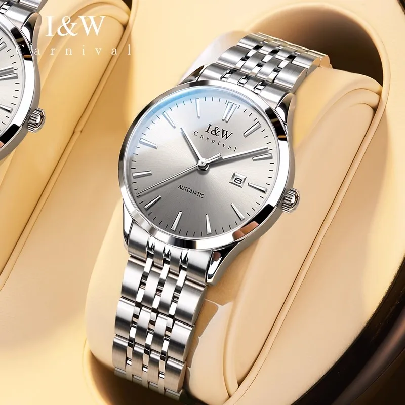 CARNIVAL Brand Luxury Mechanical Watch for Women Ladies Fashion Sapphire Automatic Movement Wrist Watches Waterproof Reloj Mujer