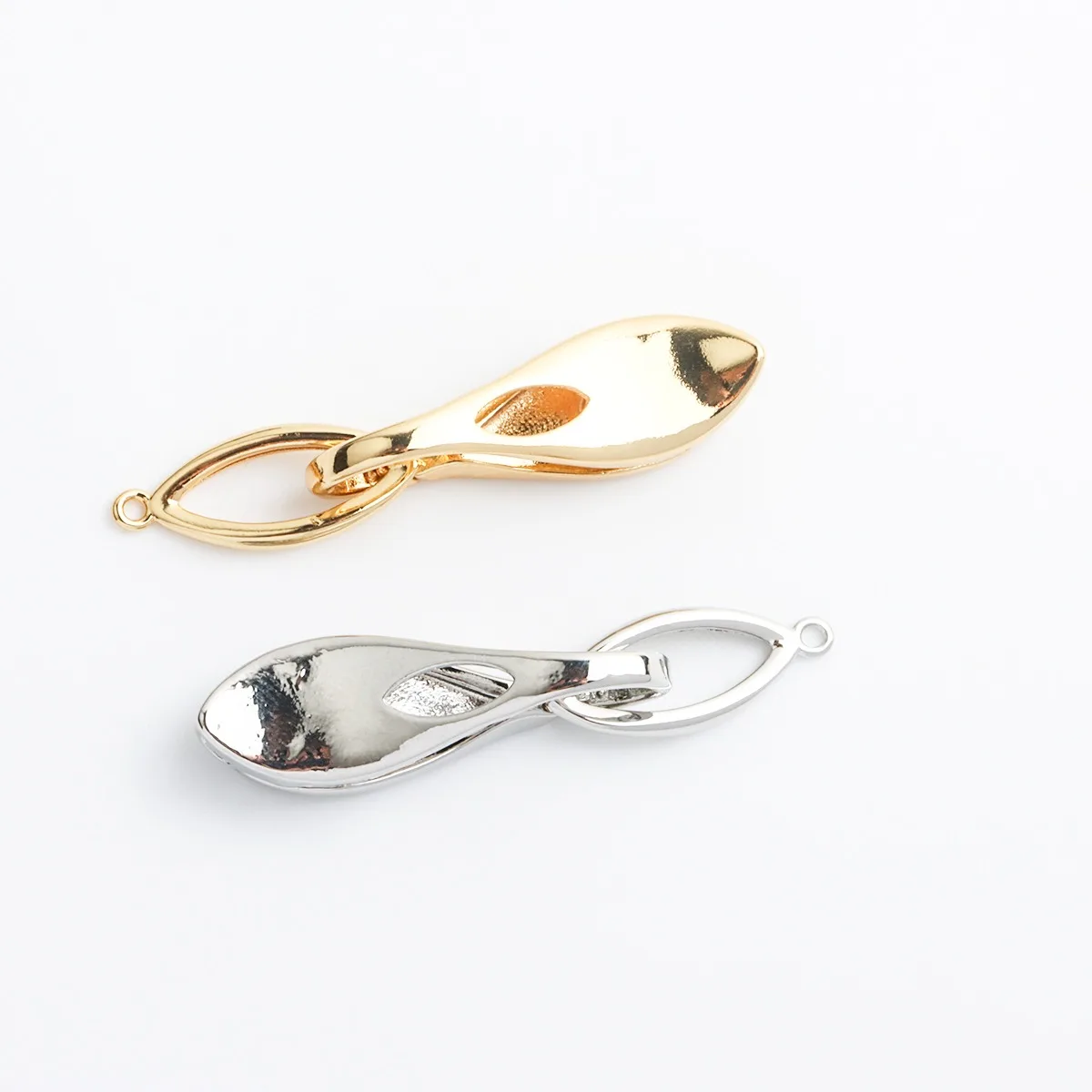 

18K Gold-plated Glossy Press Button Head, Necklace Bracelet Connecting Buckle DIY Handmade Jewelry Accessories